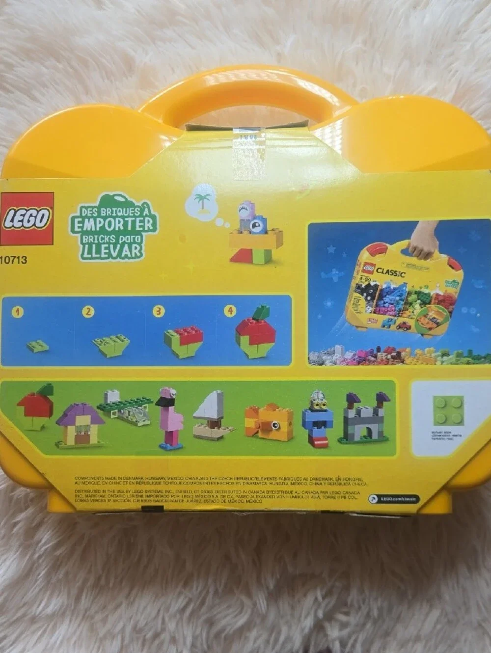 NEW LEGO Classic Yellow Carry Case with Multicolor Bricks
